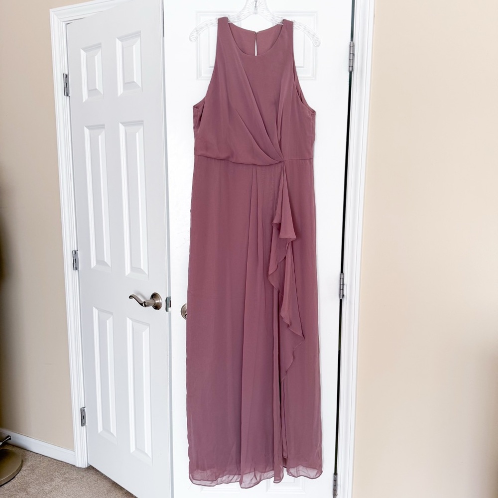 After Six Ruffle Bridesmaid Maxi Dress